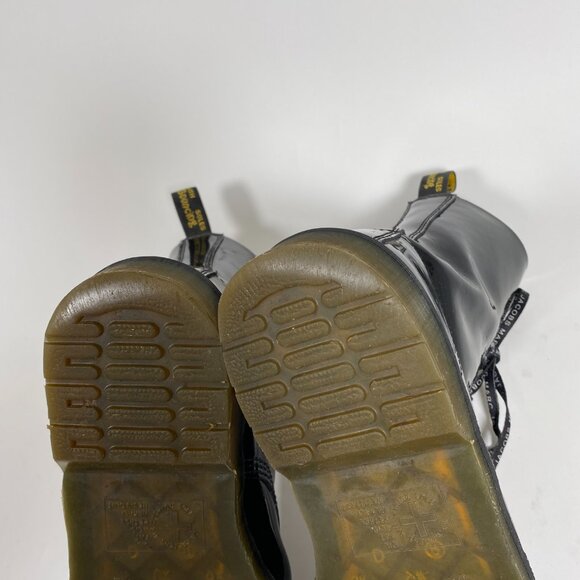 DR. MARTENS x MARC JACOBS Black Patent Leather Redux Grunge Boots - Picture 11 of 14